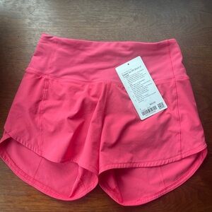 Lululemon Athletica Bright Pink Athletic Speed Up Shorts